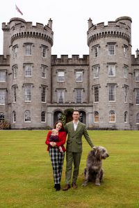 Cluny Castle with owners Cosmo, Bronya and Grimsby Linzee Gordon